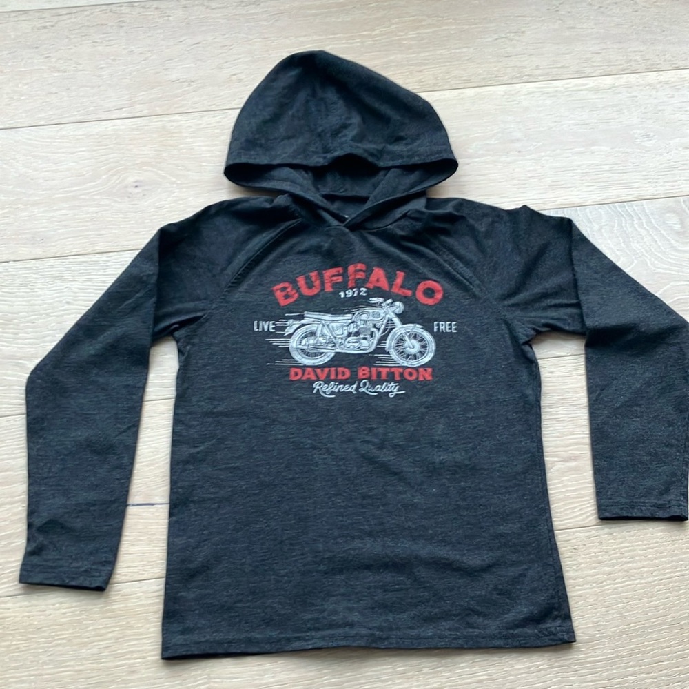 Buffalo long sleeve tee with a hood